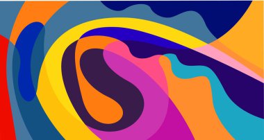 Abstract liquid shape. Fluid geometric design. Isolated gradient waves with geometric lines, dots, batik Indonesia pattern. Vector illustration design.