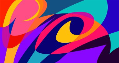 Soyut sıvı şekil. Sıvı geometrik tasarım. Geometrik çizgiler, noktalar, batik Endonezya desenli izole eğimli dalgalar. Vektör illüstrasyon tasarımı.