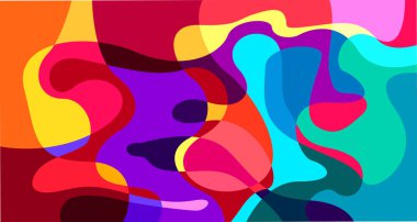 Abstract liquid shape. Fluid geometric design. Isolated gradient waves with geometric lines, dots, batik Indonesia pattern. Vector illustration design.