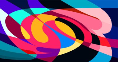 Soyut sıvı şekil. Sıvı geometrik tasarım. Geometrik çizgiler, noktalar, batik Endonezya desenli izole eğimli dalgalar. Vektör illüstrasyon tasarımı.