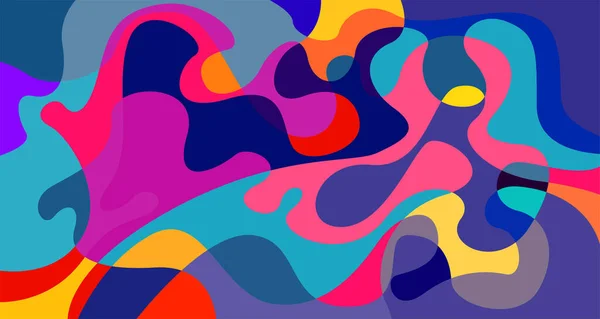 Abstract Liquid Shape Fluid Geometric Design Isolated Gradient Waves Geometric — Wektor stockowy