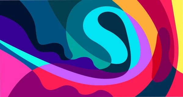 Abstract Liquid Shape Fluid Geometric Design Isolated Gradient Waves Geometric — Stockvektor