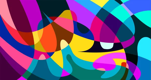 Abstract Liquid Shape Fluid Geometric Design Isolated Gradient Waves Geometric — ストックベクタ