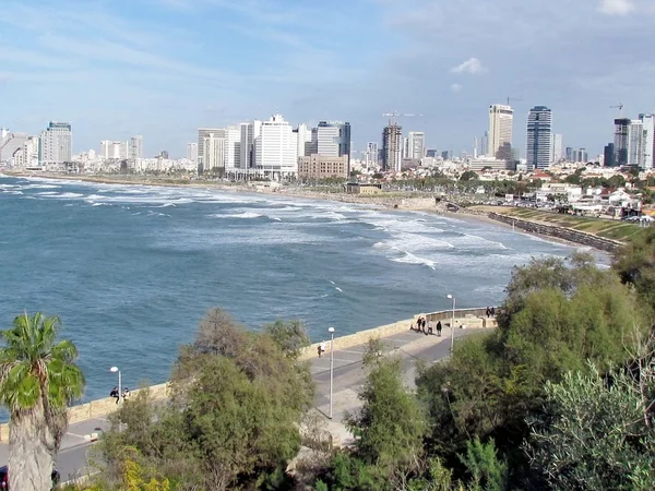 Jaffa vista del paseo marítimo y Tel Aviv 2012 — Foto de Stock
