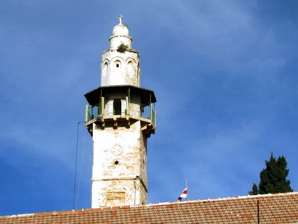 Jerusalem moschee von omar minarett 2012 — Stockfoto