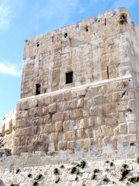 Jeruzalem jaffa poort oude david citadel 2012 — Stockfoto