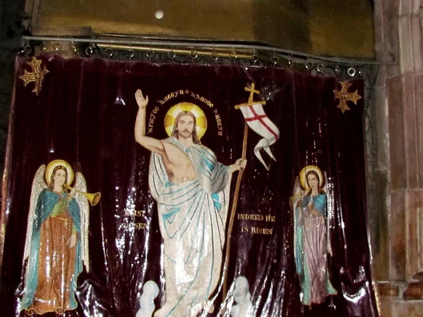 Jérusalem Saint-Sépulcre entrée de la chapelle copte 2012 — Photo