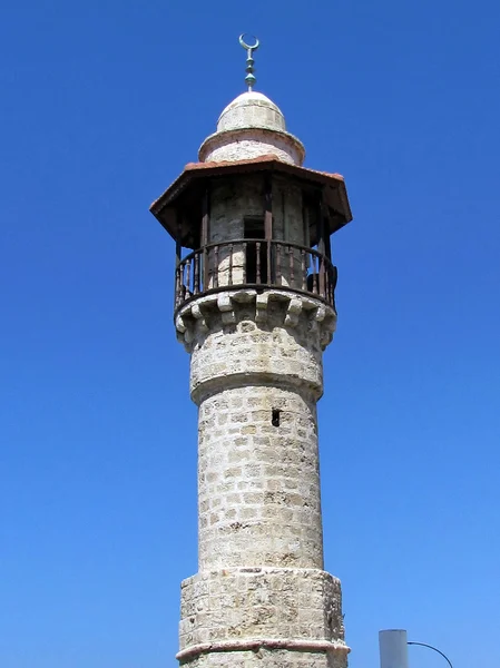 Jaffa il minareto della Moschea di Al-Bahr 2012 — Foto Stock