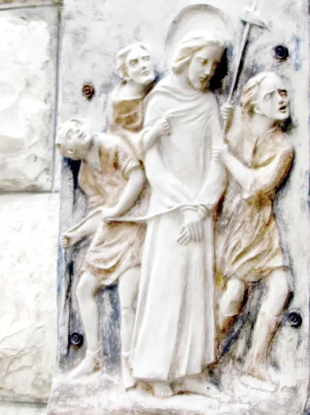 Jerusalem Garten von gethsemane Basrelief 2012 — Stockfoto