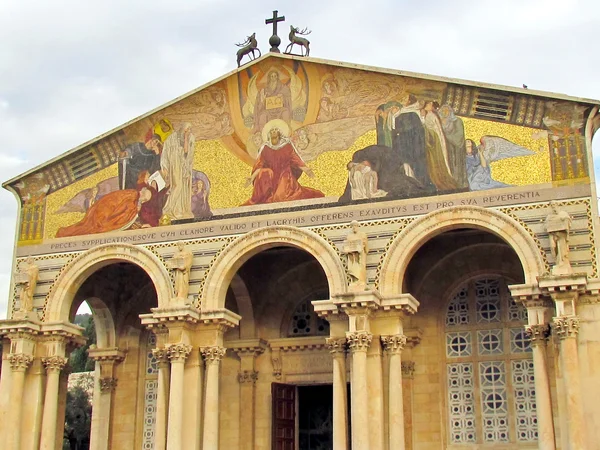 Jerozolima Kościół wszystkich narodów część elewacji 2012 — Zdjęcie stockowe