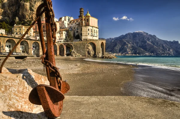 Atrani fishing village Amalfi coast Italy — Stock Photo, Image