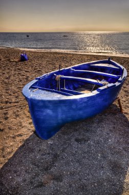 Erchie Amalfi coast Italy beach and boat