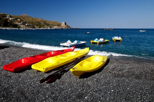 San Nicola Arcella (Cs) fiske byn i Italien marinmålning — Stockfoto