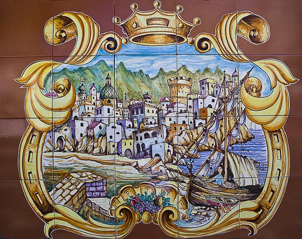 艺术陶瓷的福利伊斯基亚岛 (意大利) 图库图片