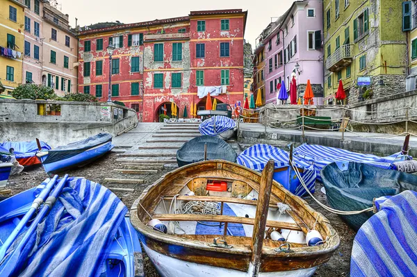 Vernazza αλιεία χωριό cinque terre (πέντε εδάφη) Ιταλία Λιγουρία Royalty Free Φωτογραφίες Αρχείου