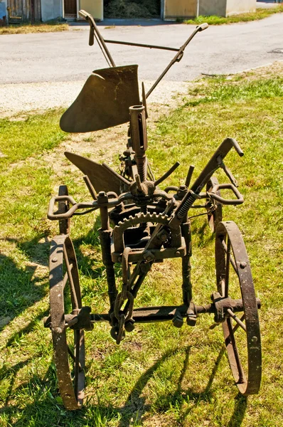 Antique agriculture machine plough — Stock Photo, Image