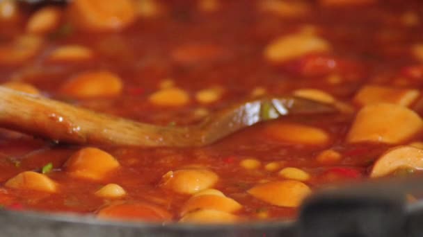 Baked beans — Stock Video