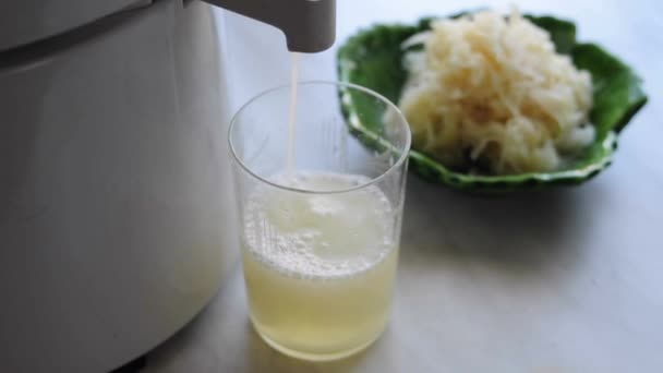 Sauerkraut juice — Stock Video