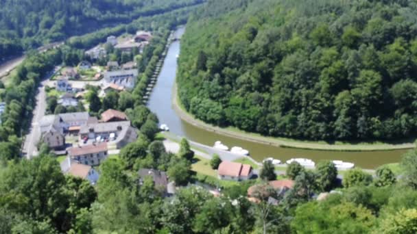 Panoramatický pohled v Alsasku, Francie — Stock video
