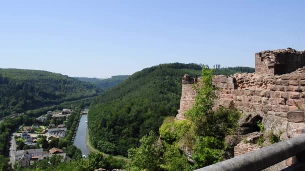 Panoramablick im Elsass, Frankreich — Stockvideo