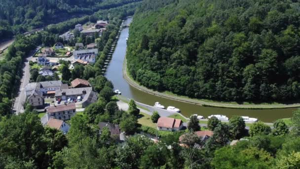 Vista panorámica en Alsacia, Francia — Vídeo de stock