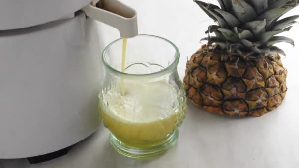 Sumo de ananás — Vídeo de Stock