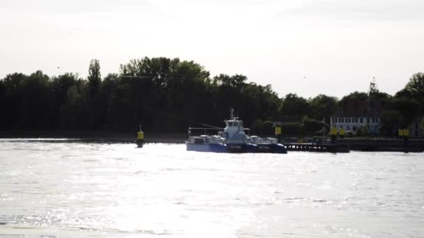 莱茵河渡轮 — 图库视频影像