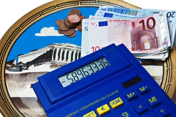 Euro crisis in Greek — Stockfoto