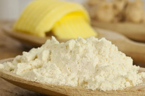 Comida de ingredientes para hornear, mantequilla —  Fotos de Stock