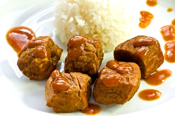 Arroz com sabor a goulash — Fotografia de Stock