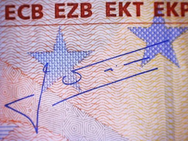 Closeup of the Euro banknote — Stock Photo, Image