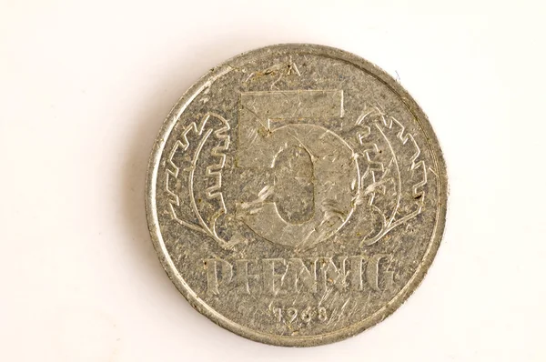 Ancienne monnaie européenne de l'Allemagne de l'Est — Photo