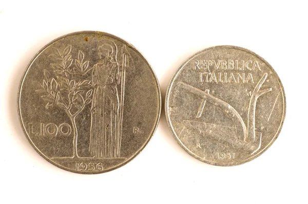 Antiga moeda europeia da Itália — Fotografia de Stock