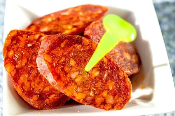 Chouriço, salsicha da Espanha — Fotografia de Stock