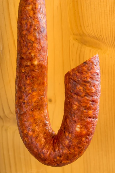 Chorizo, kiełbasa z Hiszpanii — Zdjęcie stockowe