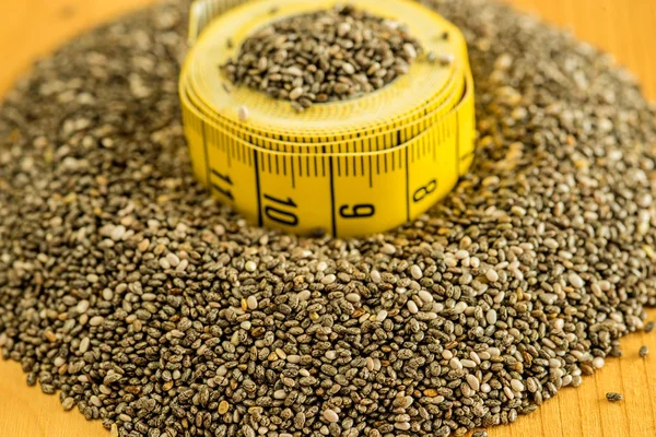 Chia seeds, Salvia hispanica,for diet — Stock Photo, Image