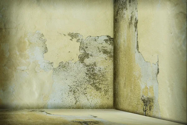 Пустой номер с грязной стеной — стоковое фото