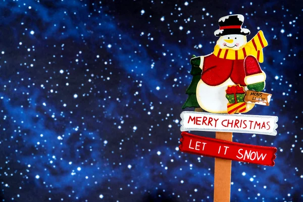 Babbo Natale di notte con cielo stellato — Foto Stock