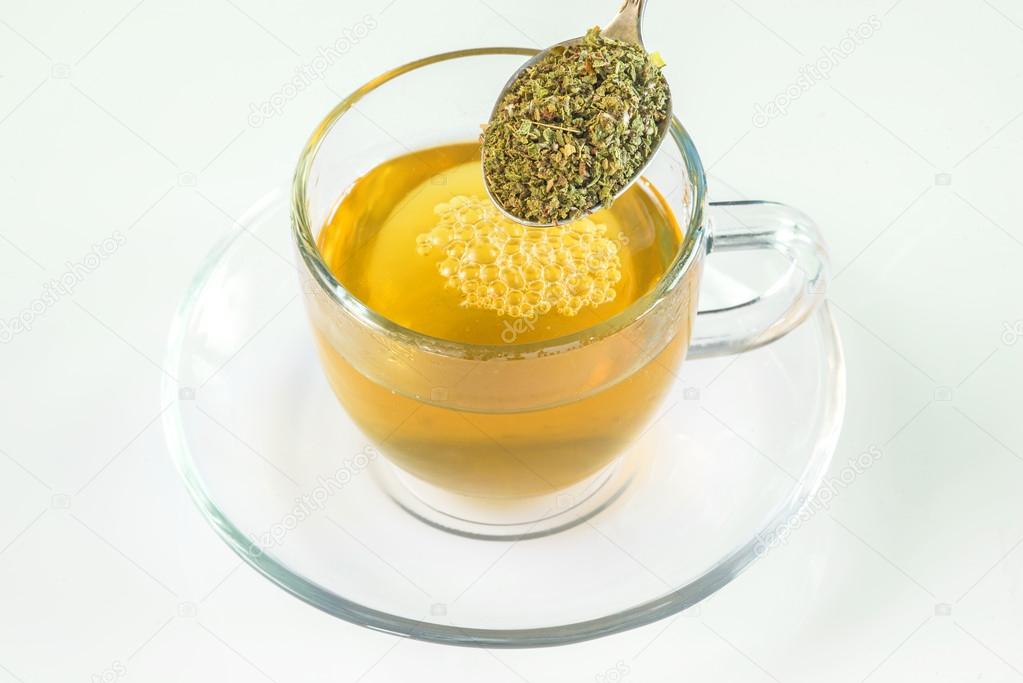 rockrose tea with dried herb