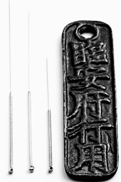 Akupunktur nålar — Stockfoto