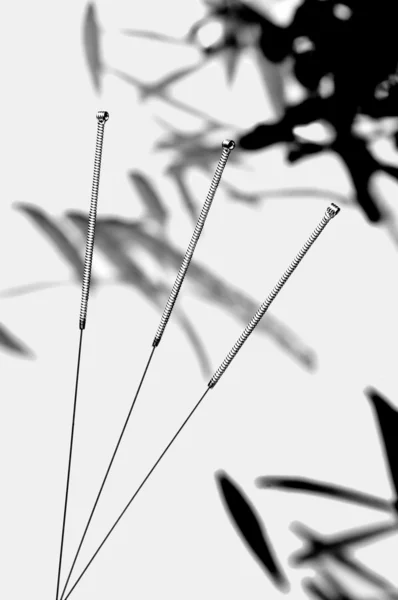 Acupuncture needles — Stock Photo, Image