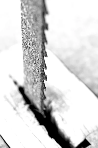Staré pásová pila — Stock fotografie