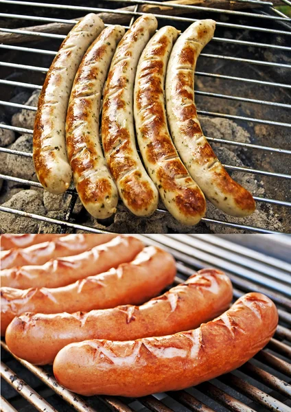 Barbecue with German Bratwurst — Stock Photo, Image