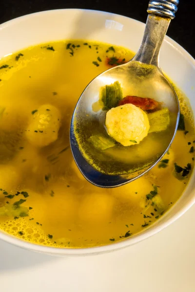 Zuppa di semola palla — Foto Stock