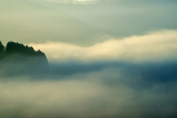 Landschaft im Hochnebel — Stockfoto