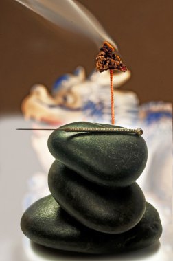 Akupunktur iğnesi ve moxibustion