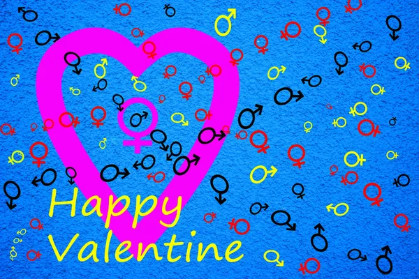 Gelukkige Valentijnskaart voor alle paren — Stockfoto