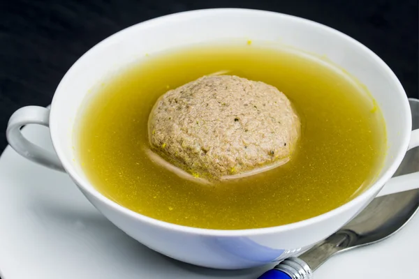 Liver dumpling soup — Stock Photo, Image