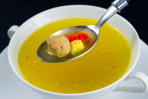 Chicken broth — Stock Photo, Image