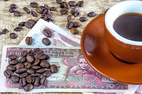 Koffie bonen van Ethiopië — Stockfoto